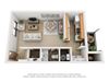 3 Bed - 2 Bath JM Townhome Bedroom Layout 1100 sq.ft. Three Bed Two Bath Townhome